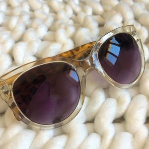 Purple lens and cheetah sunglasses